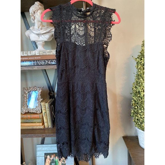 NWT Free People Daydream Lace Mini Dress Black XS - Picture 6 of 11